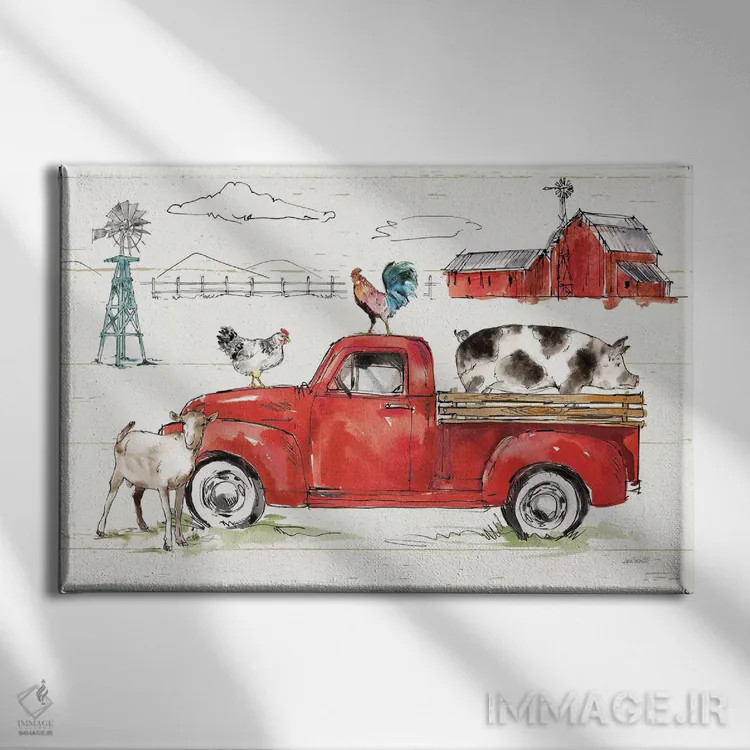 تابلو در مزرعه II (بدون متن) اثر آن تاولتی - نمای روبهرو روی دیوار