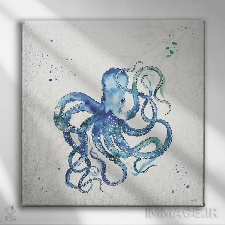 تابلو دریای عمیق II (بدون متن) اثر آن تاولتی - نمای روبهرو روی دیوار