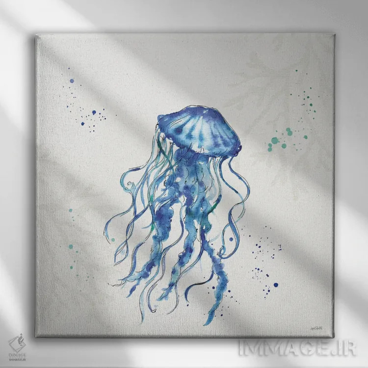 تابلو دریای عمیق V (بدون متن) اثر آن تاولتی - نمای روبهرو روی دیوار