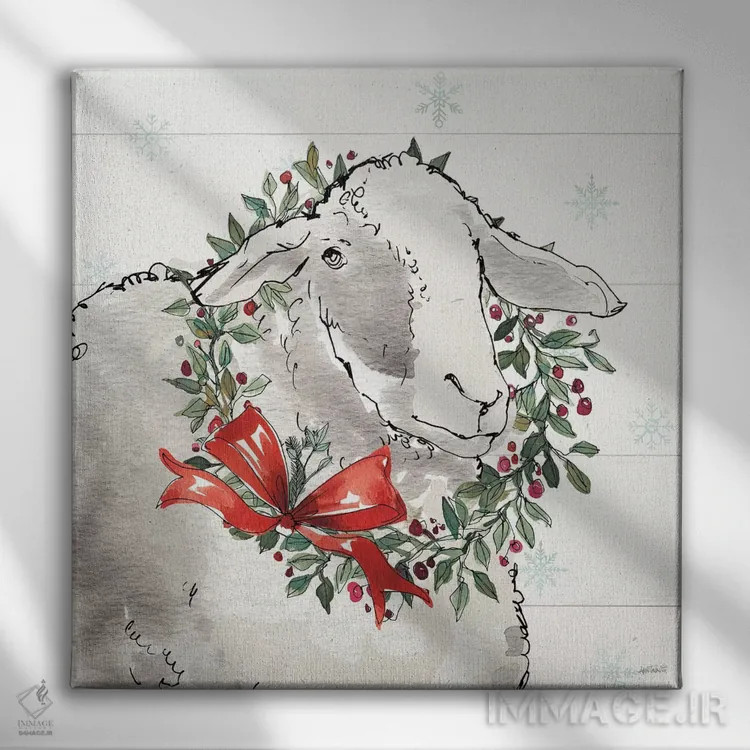 تابلو خانهٔ روستایی مدرن XIII (کریسمس) اثر آن تاولتی - نمای روبهرو روی دیوار