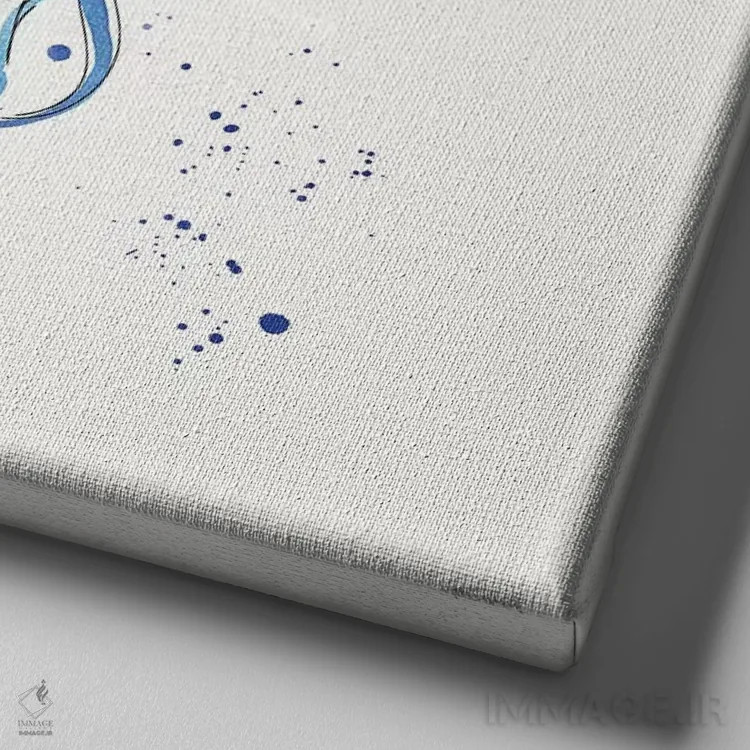 تابلو دریای عمیق V (بدون متن) اثر آن تاولتی - نمای نزدیک بافت بوم