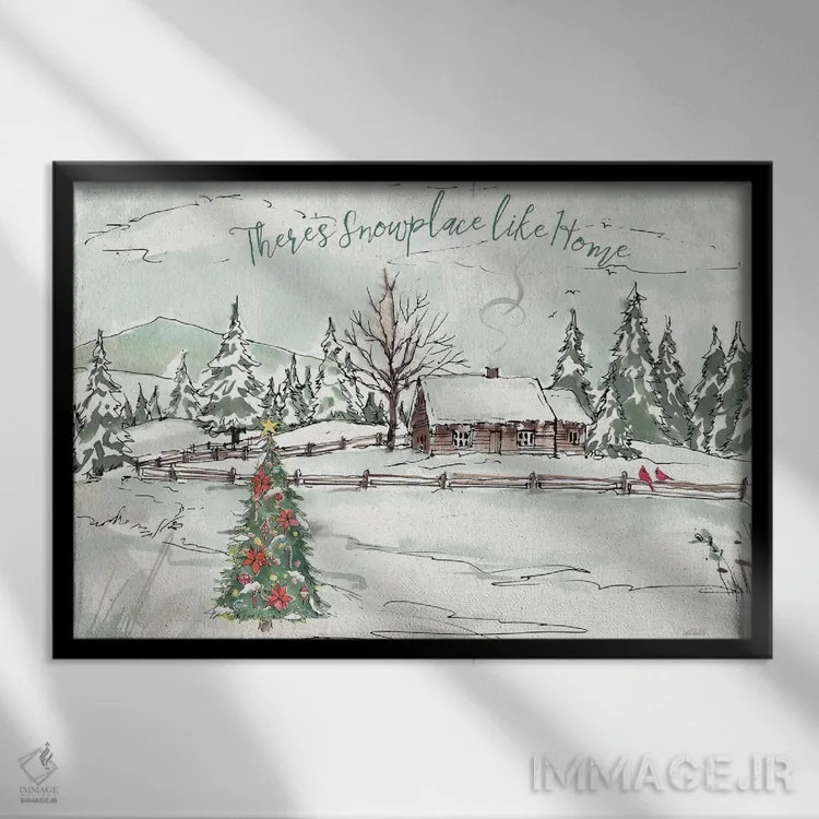 تابلو جذابیت فصلی X (سرزمین برفی) اثر آن تاولتی - نمای قابدار مشکی