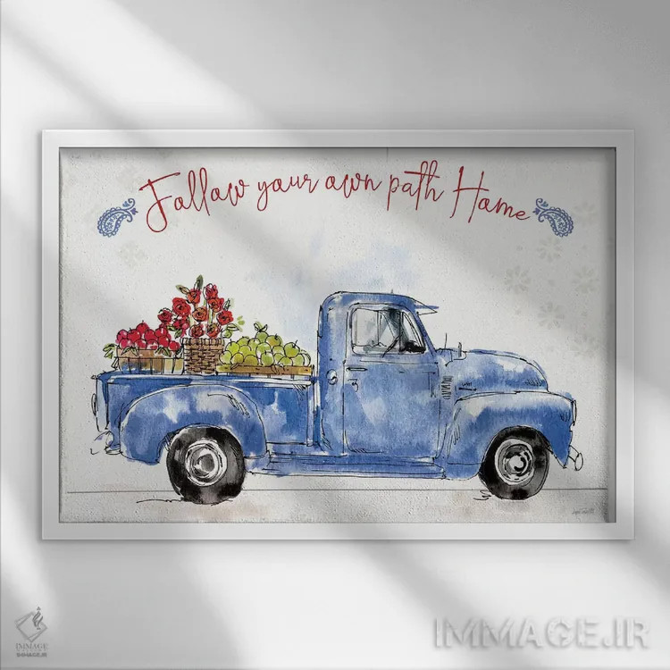 تابلو حالوهوای آمریکایی VIII اثر آن تاولتی - نمای قابدار سفید