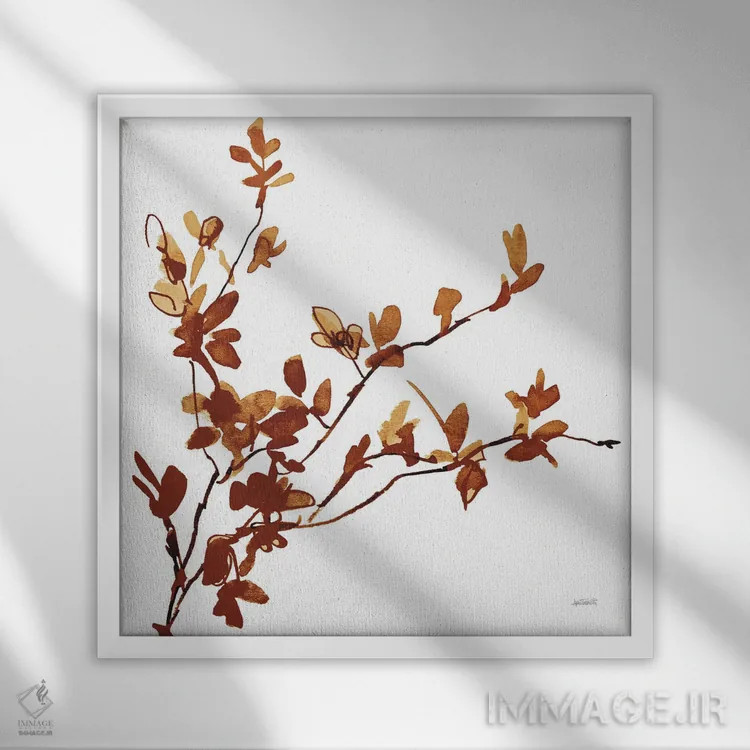 تابلو رنگهای پاییز IX اثر آن تاولتی - نمای قابدار سفید