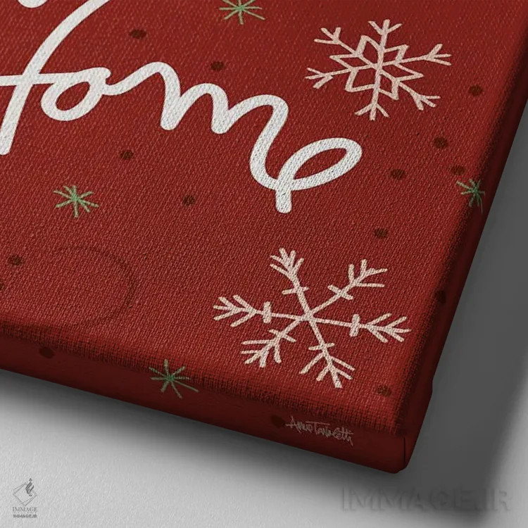 تابلو سرزمین برفی مثل خانه IX اثر آن تاولتی - نمای نزدیک بافت بوم