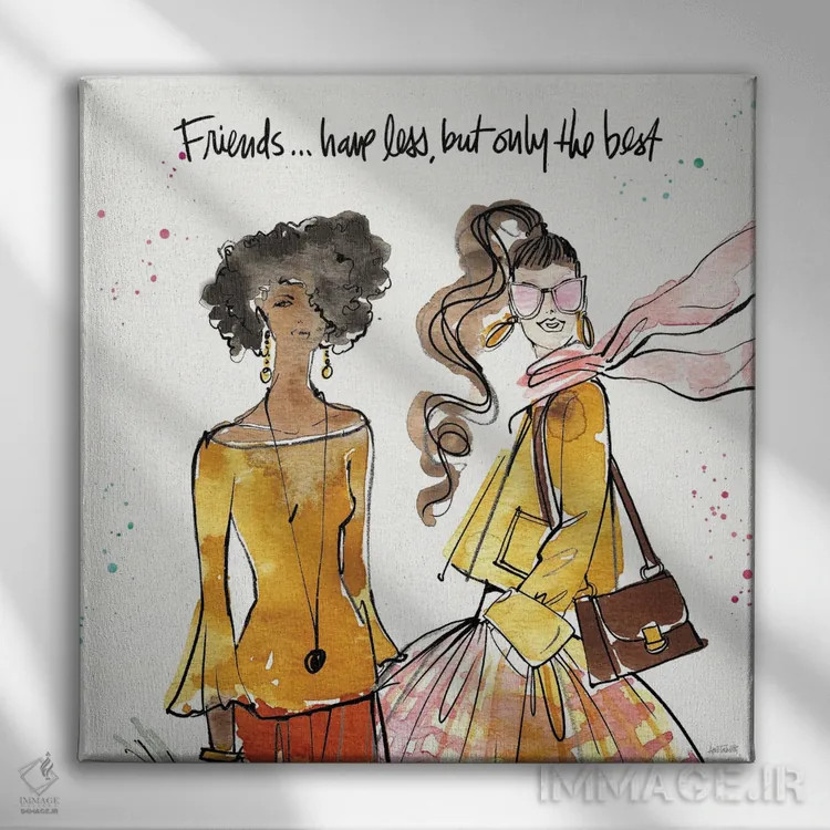 تابلو دوستان دختر V اثر آن تاولتی - نمای روبهرو روی دیوار