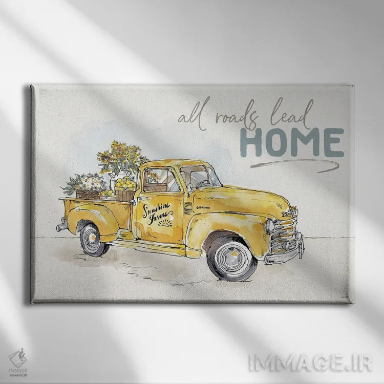 تابلو بازارچهٔ روستایی I اثر آن تاولتی - نمای روبهرو روی دیوار