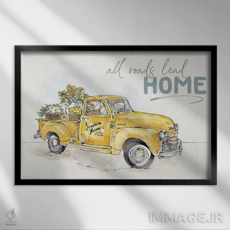 تابلو بازارچهٔ روستایی I اثر آن تاولتی - نمای قابدار مشکی