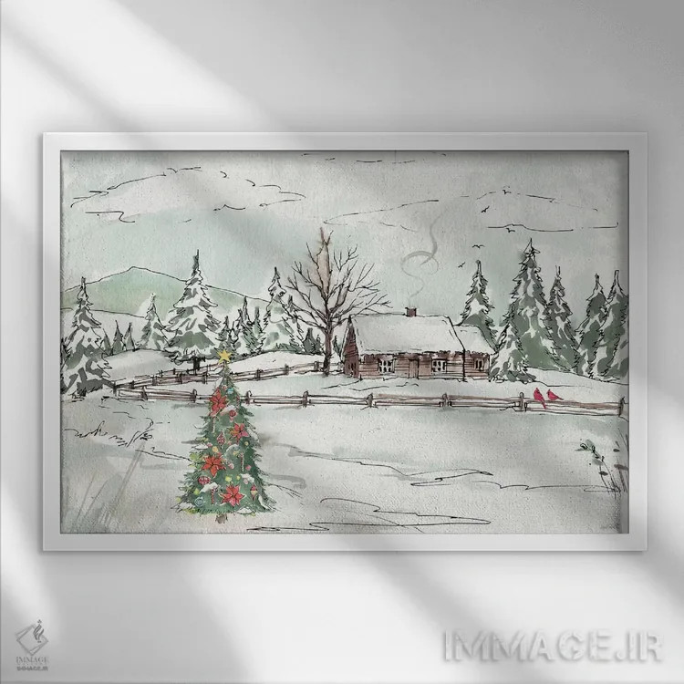 تابلو جذابیت فصلی X اثر آن تاولتی - نمای قابدار سفید