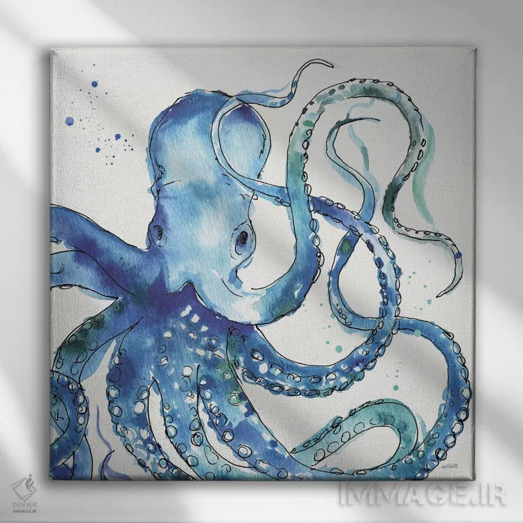 تابلو دریای عمیق VIII اثر آن تاولتی - نمای روبهرو روی دیوار
