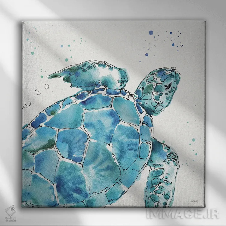 تابلو دریای عمیق IX اثر آن تاولتی - نمای روبهرو روی دیوار