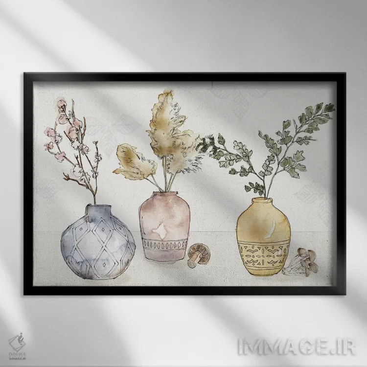 تابلو خانهٔ روستایی تازه I اثر آن تاولتی - نمای قابدار مشکی