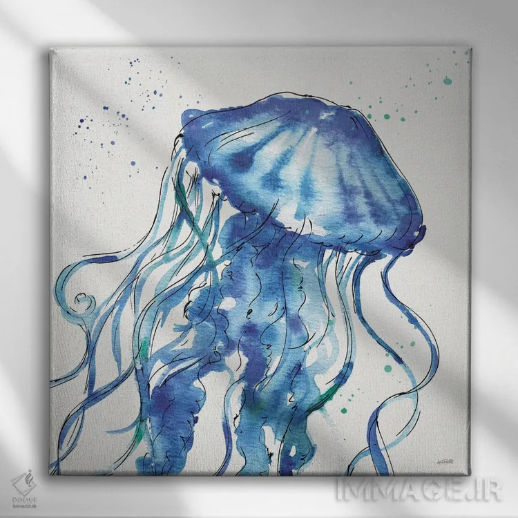 تابلو دریای عمیق X اثر آن تاولتی - نمای روبهرو روی دیوار