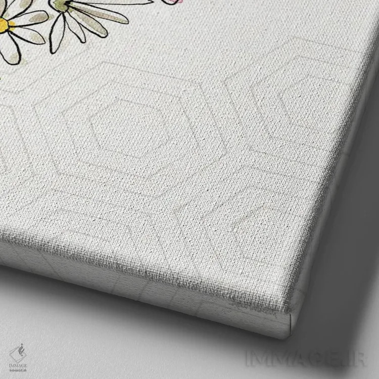 تابلو شکوفههای زنبور عسل XI (بدون متن) اثر آن تاولتی - نمای نزدیک بافت بوم