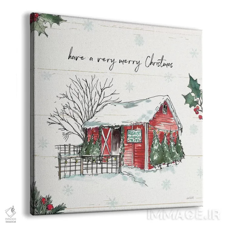 تابلو کریسمس بسیار شادی داشته باشید اثر آن تاولتی - نمای پرسپکتیو محصول