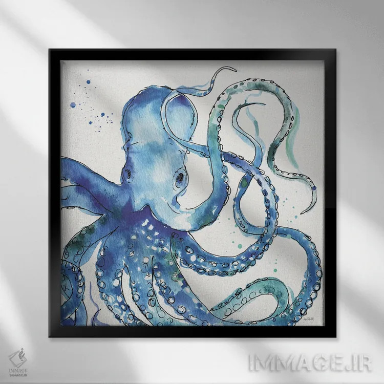 تابلو دریای عمیق VIII اثر آن تاولتی - نمای قابدار مشکی