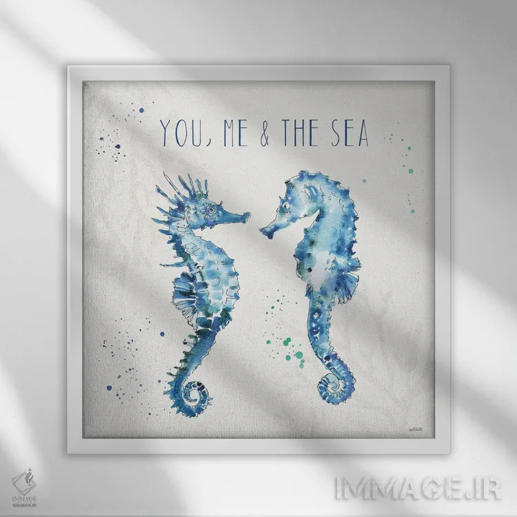 تابلو دریای عمیق III اثر آن تاولتی - نمای قابدار سفید