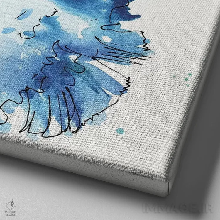 تابلو دریای عمیق XI اثر آن تاولتی - نمای نزدیک بافت بوم