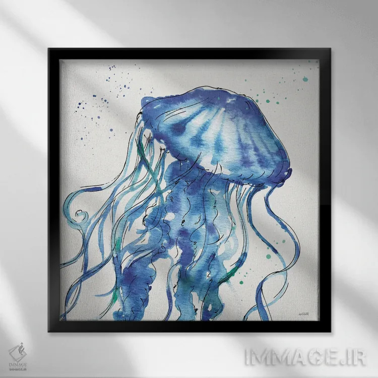 تابلو دریای عمیق X اثر آن تاولتی - نمای قابدار مشکی