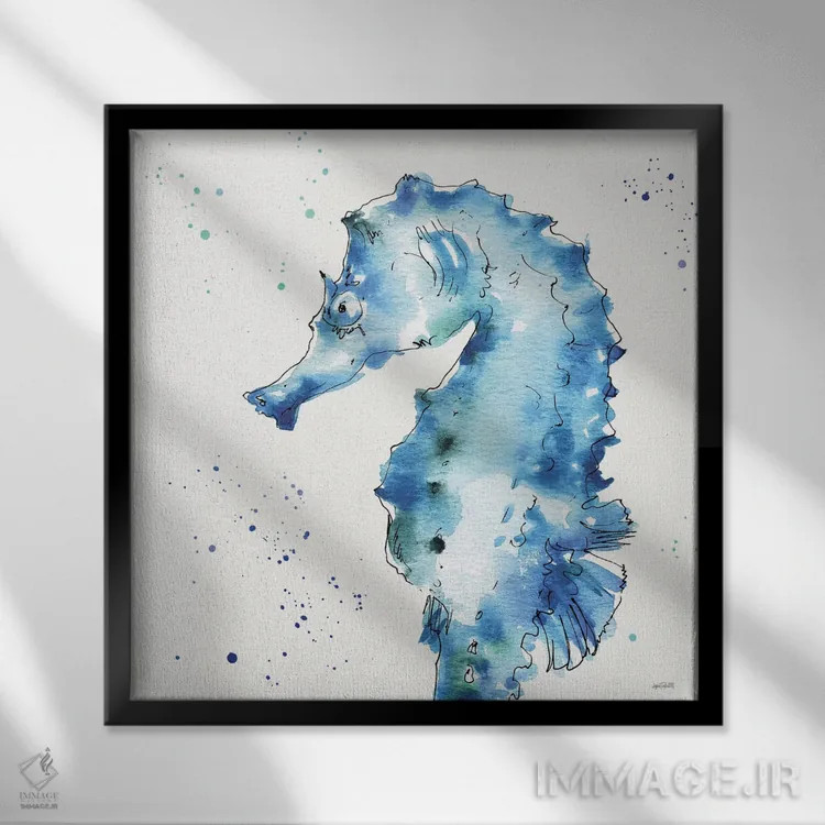 تابلو دریای عمیق XI اثر آن تاولتی - نمای قابدار مشکی