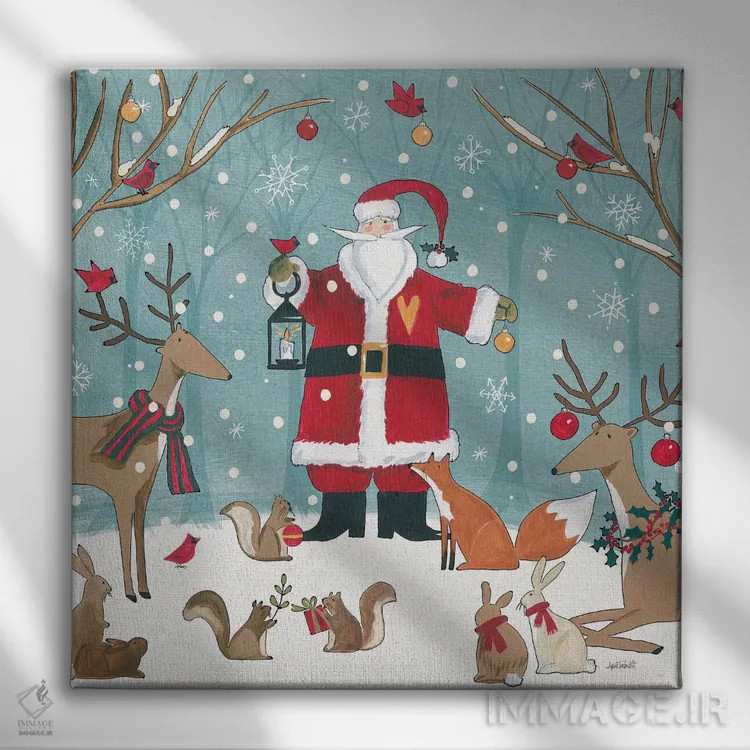 تابلو کریسمس جنگلی VI اثر آن تاولتی - نمای روبهرو روی دیوار