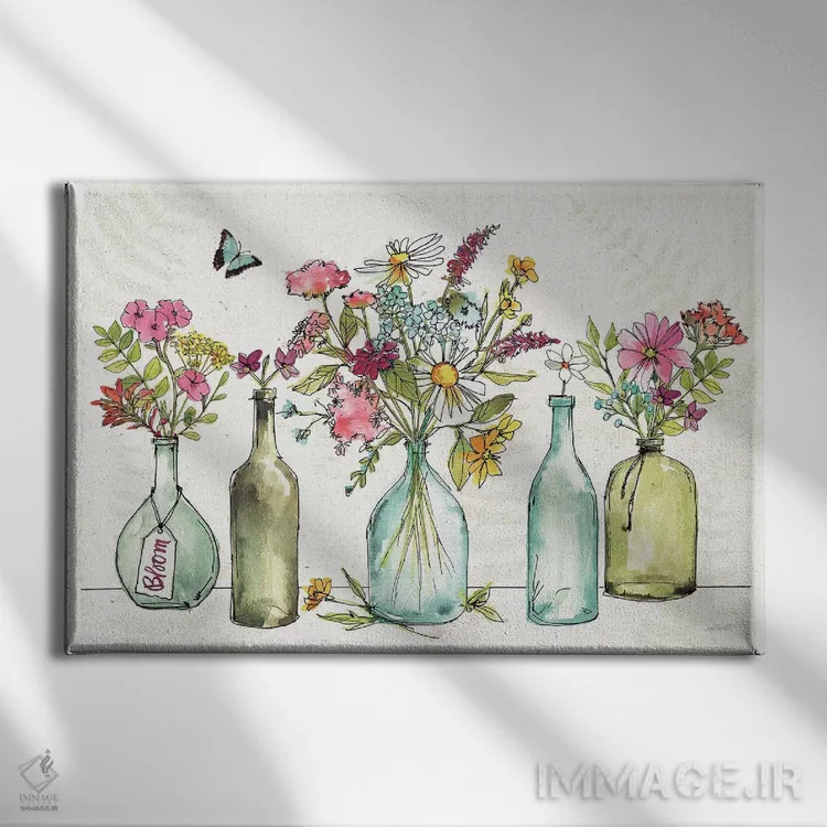 تابلو گلبرگهای ساده I اثر آن تاولتی - نمای روبهرو روی دیوار