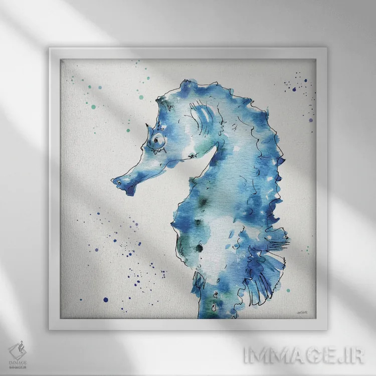 تابلو دریای عمیق XI اثر آن تاولتی - نمای قابدار سفید