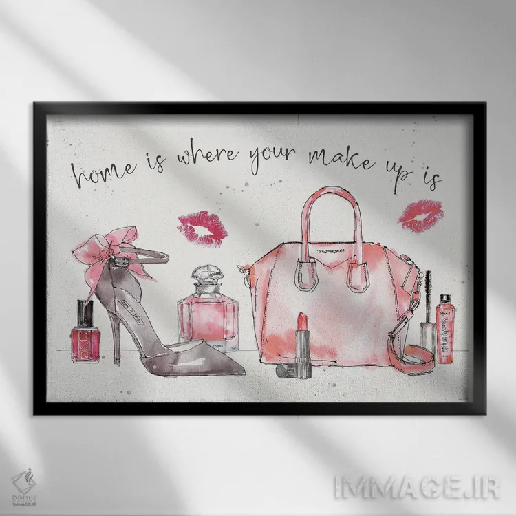 تابلو تزئینات شیک I اثر آن تاولتی - نمای قابدار مشکی