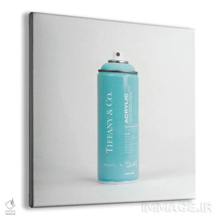 تابلو برندالیسم قوطی اسپری تیفانی اند کو اثر آنتونیو براسکو - نمای پرسپکتیو محصول