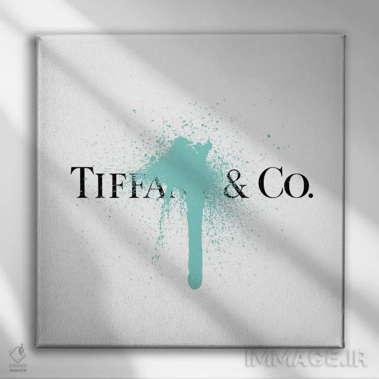 تابلو تیفانی اند کو، چکیدن رنگ لوکس اثر آنتونیو براسکو - نمای روبهرو روی دیوار