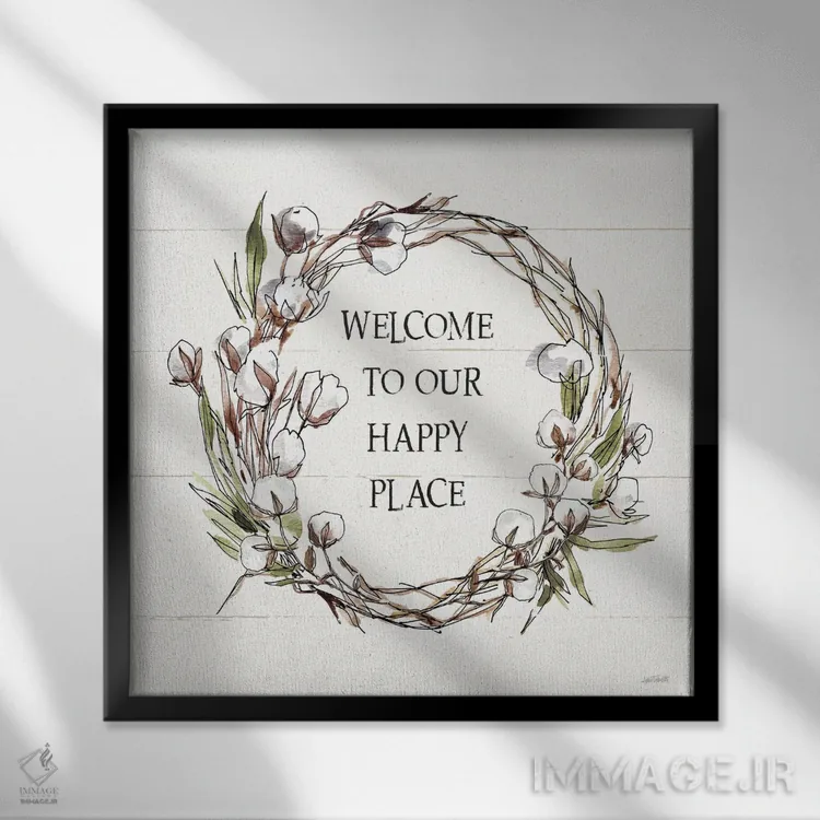 تابلو زندگی روستایی VII (خوشآمد) اثر آن تاولتی - نمای قابدار مشکی