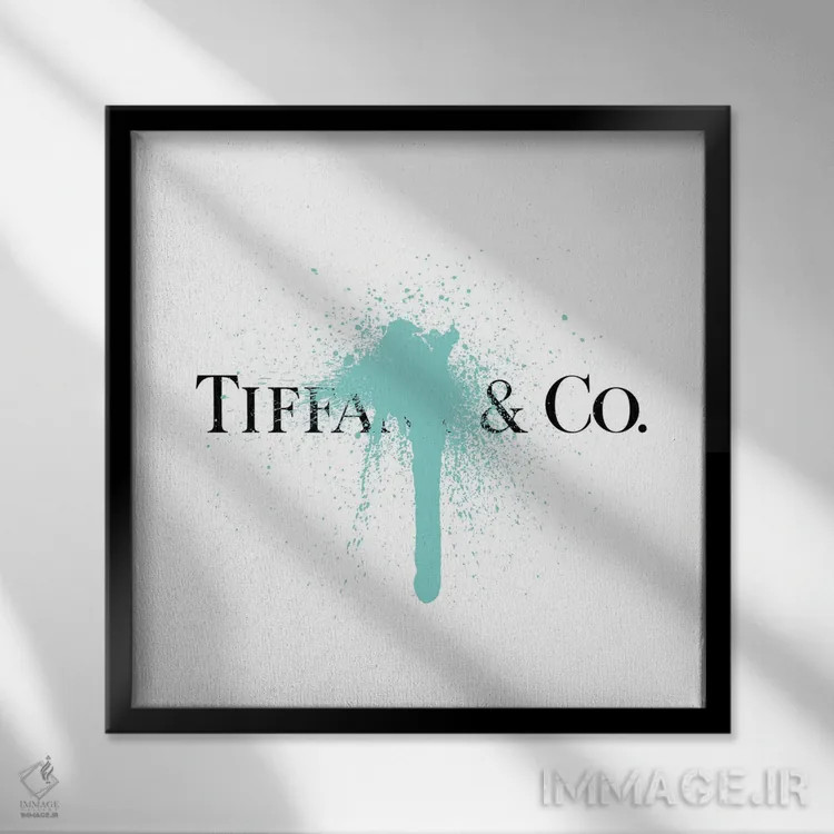 تابلو تیفانی اند کو، چکیدن رنگ لوکس اثر آنتونیو براسکو - نمای قابدار مشکی