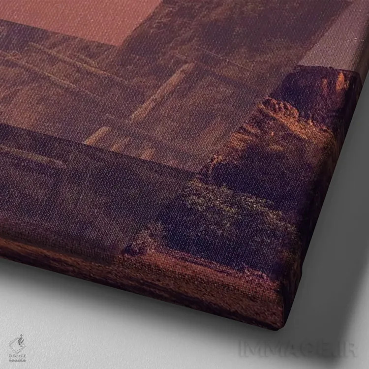 تابلو پنجضلعی غربی اثر فایو بای فایو کالکتیو - نمای نزدیک بافت بوم