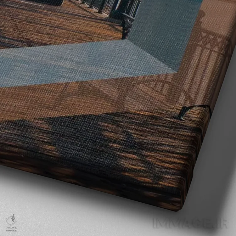 تابلو بهشت مکعبی اثر فایو بای فایو کالکتیو - نمای نزدیک بافت بوم