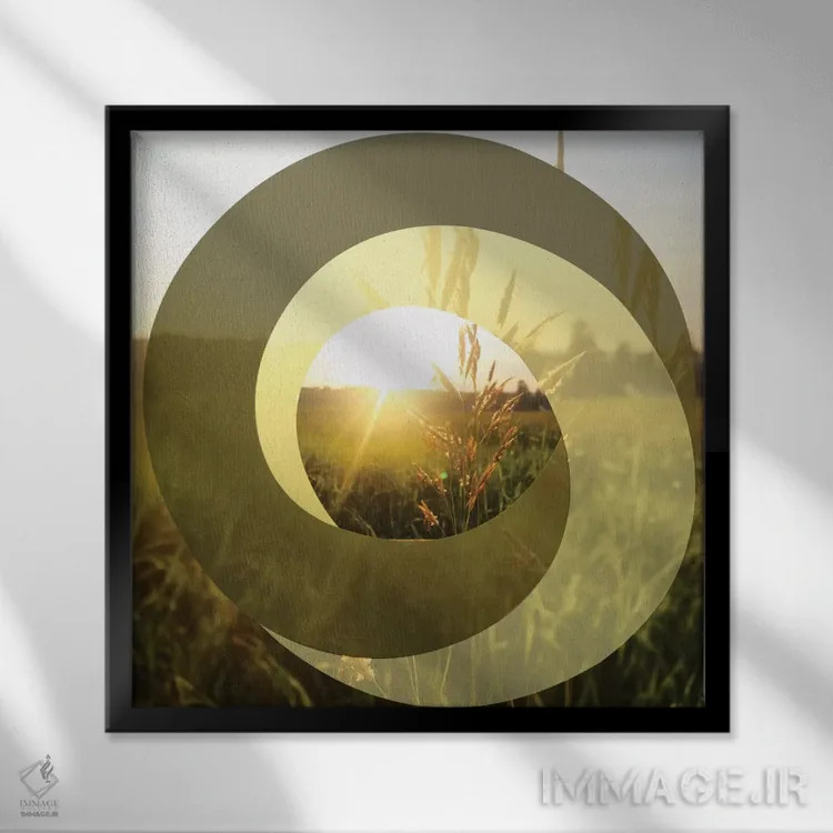 تابلو بینهایت دایرهای اثر فایو بای فایو کالکتیو - نمای قابدار مشکی