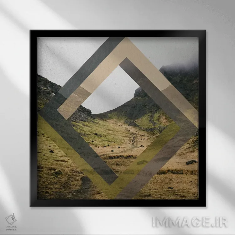 تابلو پیادهروی الماسی اثر فایو بای فایو کالکتیو - نمای قابدار مشکی