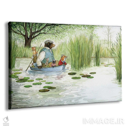 تابلو قایقسواری با هکتور فاکس و دوستان اثر آسترید شکلز - نمای پرسپکتیو محصول