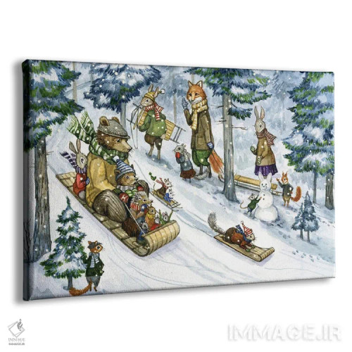 تابلو تپهٔ سورتمهسواری اثر آسترید شکلز - نمای پرسپکتیو محصول