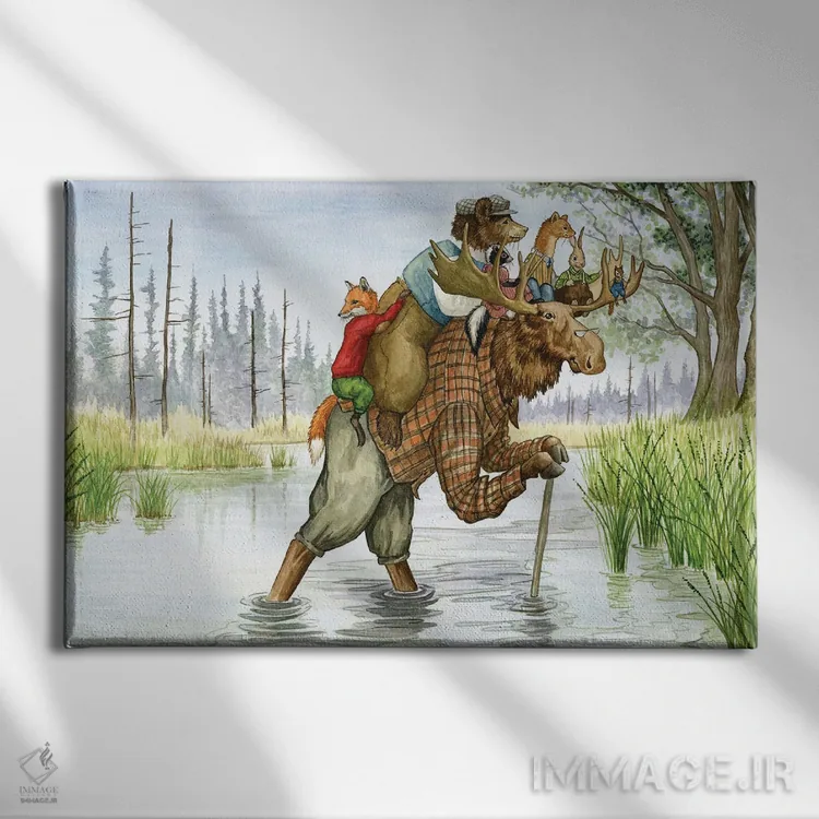 تابلو از میان مرداب ممنوعه اثر آسترید شکلز - نمای روبهرو روی دیوار