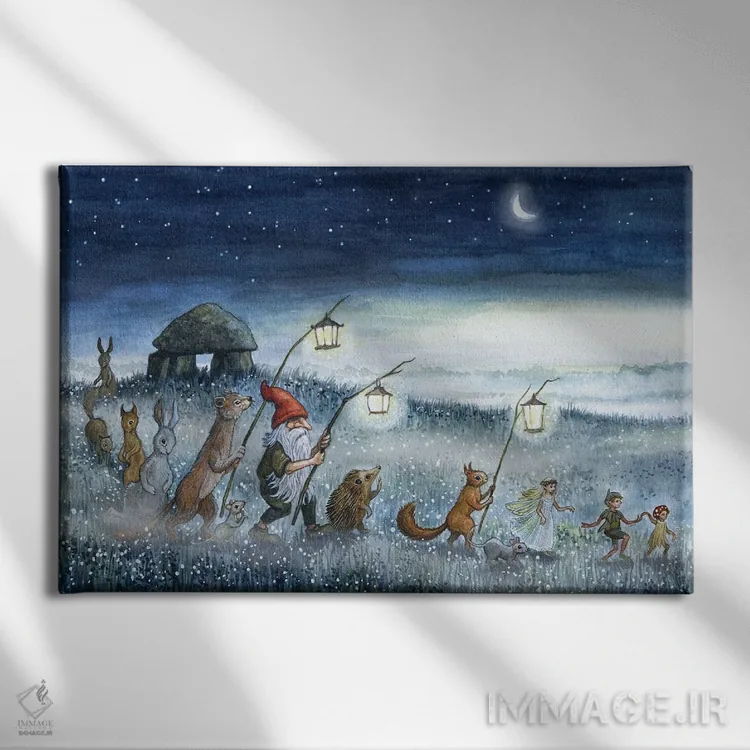 تابلو وحشیها اثر آسترید شکلز - نمای روبهرو روی دیوار