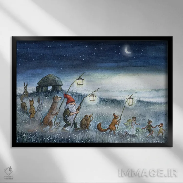 تابلو وحشیها اثر آسترید شکلز - نمای قابدار مشکی