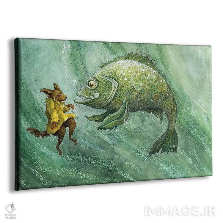 تابلو والتر و بوریس بزرگ اثر آسترید شکلز - نمای پرسپکتیو محصول