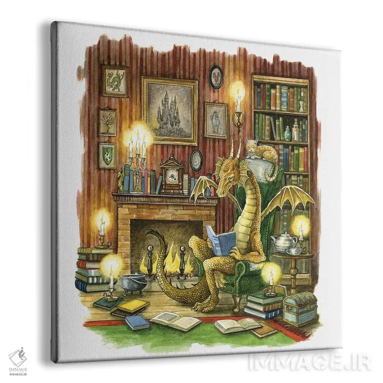 تابلو پناهگاه کرمهای کتاب اثر آسترید شکلز - نمای پرسپکتیو محصول