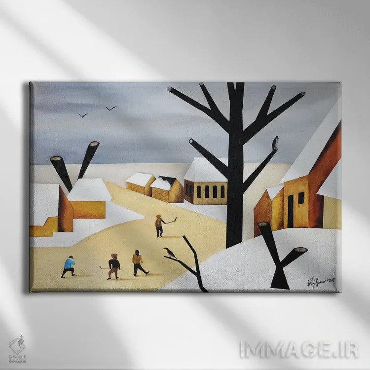 تابلو بروگل (نقاش هلندی) اثر الکساندر تریفونوف - نمای روبهرو روی دیوار