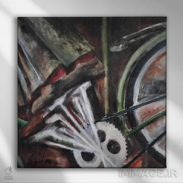 تابلو دوچرخهسوار اثر الکساندر تریفونوف - نمای روبهرو روی دیوار