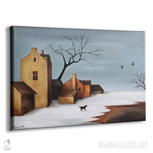 تابلو حال و هوای زمستانی اثر الکساندر تریفونوف - نمای پرسپکتیو محصول
