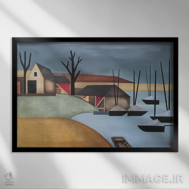 تابلو در خلیج اثر الکساندر تریفونوف - نمای قابدار مشکی