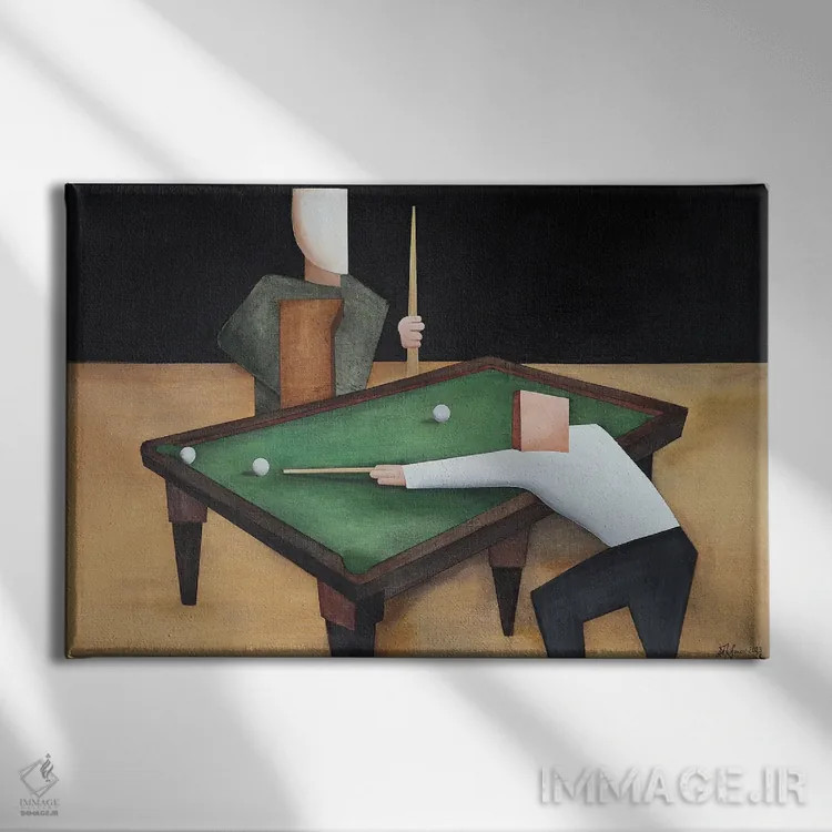 تابلو باشگاه بیلیارد اثر الکساندر تریفونوف - نمای روبهرو روی دیوار