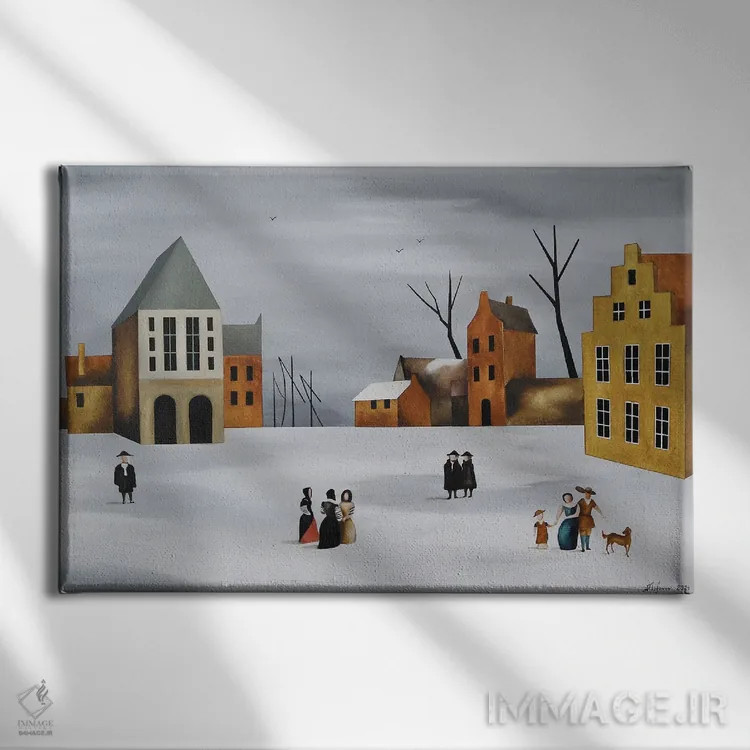 تابلو در میدان اصلی اثر الکساندر تریفونوف - نمای روبهرو روی دیوار