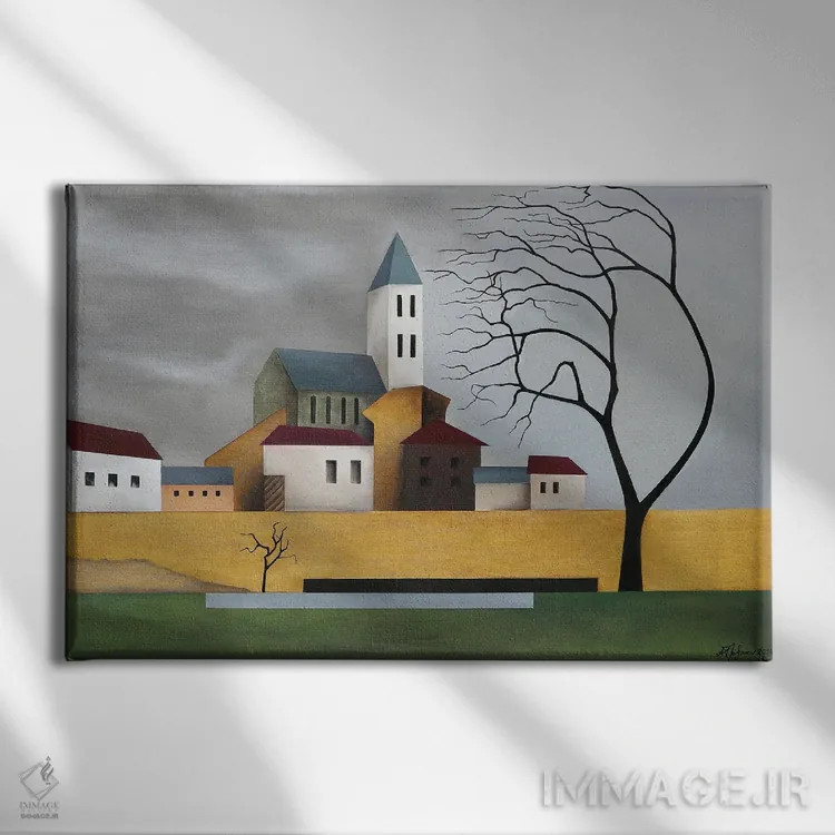 تابلو نفس سرد اثر الکساندر تریفونوف - نمای روبهرو روی دیوار